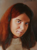 Luisa - olio su tavola cm 30 x 40 - 1997 